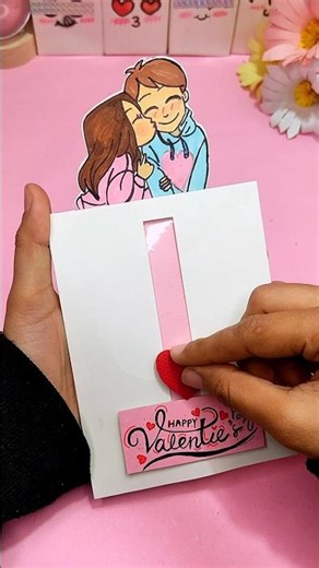 Surprise with a SLIDING Valentine's Day Card 💖! Cute Gift Idea! #shorts #valentinesday #popupcard