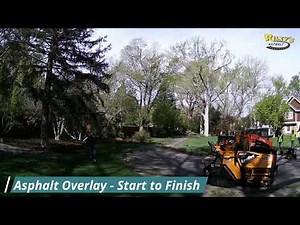 Asphalt Overlay of a Driveway In 60 Seconds - Paving Time Lapse