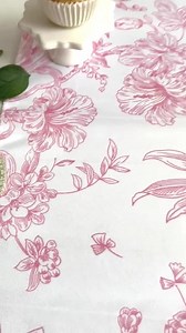 Pink French Toile Table Runner: Floral Polyester, 12x108" - Etsy