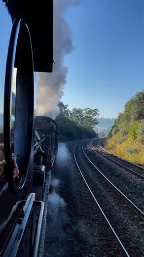 🎉 Maitland, we’re on our way to join the Hunter Valley Steamfest! But first, locomotives 3526 and 3265 are leading the Steamfest Flyer in double header this morning. See you soon! 🎥 Liam Brundle | Transport Heritage NSW