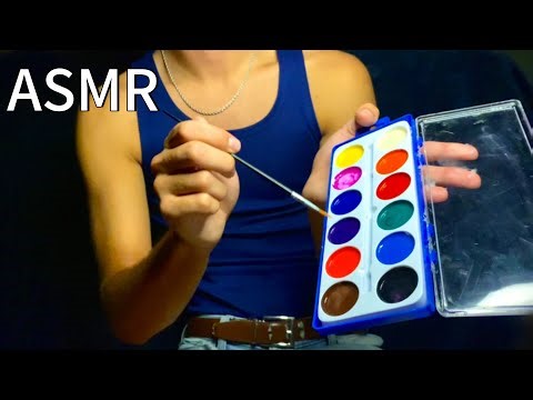 ASMR Painting & Drawing You | LOFI | NO TALKING | Mouth Sounds & Cutting Sounds 🎨✂️