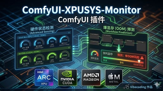 ComfyUI插件：硬件状态检测 工作流执行预测，让你远离爆显存