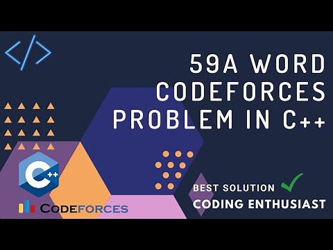 59A Word codeforces problem in c++ | codeforces for beginners |codeforces problems for beginners