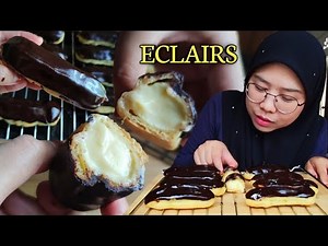 VANILLA CHOCOLATE ECLAIR | kuih popular orang perancis