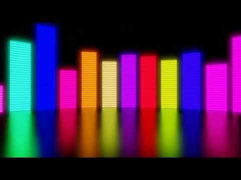 Neon Equalizer Music Lights Motion Background 4K Animation