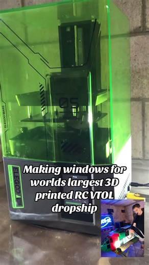 🚧Full episode: MAKING WINDOWS FOR WORLDS LARGEST RC PLANE VTOL #resin #3dprinting #rcplane