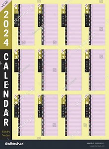 Daily Task Planner Calendar 2024 Premium Stock Vector (Royalty Free) 2383180521 | Shutterstock