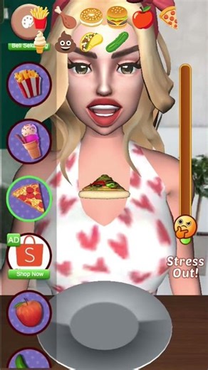 Makan Cewek Sesuai Emoji Mukbang ASMR 🥯🍗🍟🌮🥒💩🍦Pintar Makanan Sehat #shorts Game Es krim Kentang