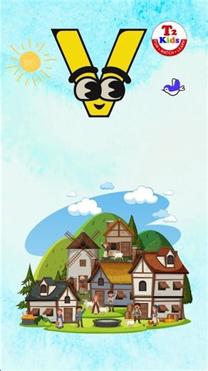 Words that start with 'v' | #shorts #kidslearning #preschool #cartoon #viral #toddlerlearning