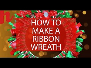 How to make a ribbon wreath | Easy Christmas Ribbon Wreath Tutorial
