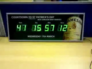 LED Countdown Clock - Jameson