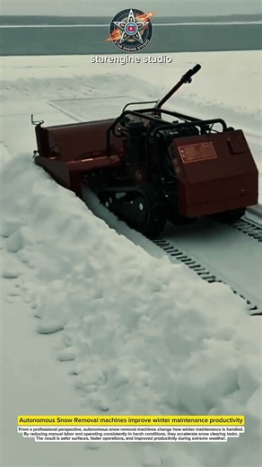 Autonomous Snow Removal machines improve winter maintenance productivity #machines
