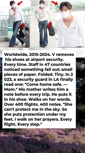 What BTS V Puts in His Shoes Before Flying That Airport Staff Finally Discovered Will Shock You