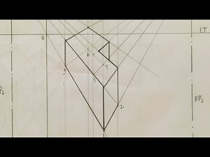 Como representar uma figura em perspectiva rigorosa 2 pontos de fuga 📏📐