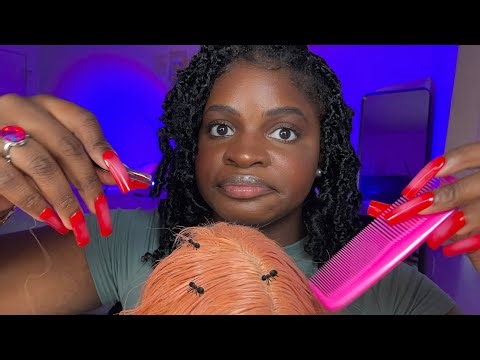 ASMR Crazy Girl Plucks Lice From Your Scalp 🐜 🔍 (tweezers & latex gloves)