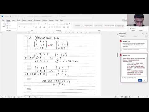 SPL, Operasi Baris Elementer, dan Determinan (Metode Kofaktor & Reduksi Baris)