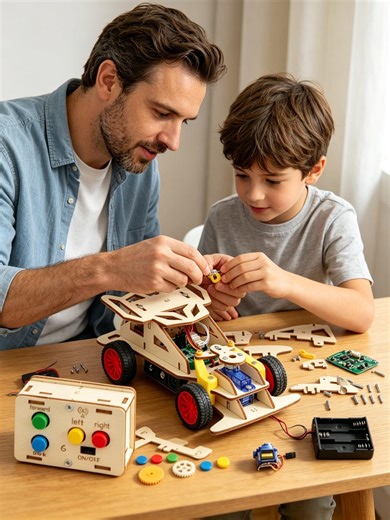 DIY Wooden RC Racing Car Kit – Laser-cut Plywood STEM Toy (60-90 Min Build) - Etsy