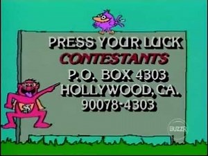 Press Your Luck - 1984 contestant plug