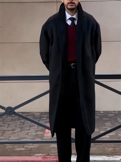 Long Coat Attire 🖤 #allblack #longcoat #style #foryou #tiktok
