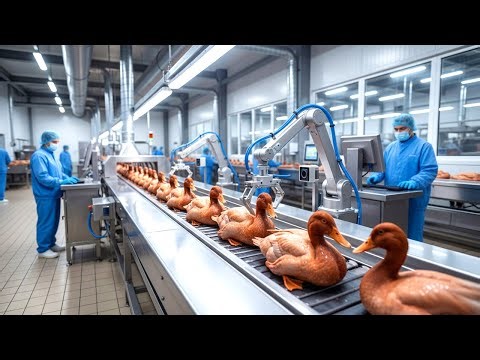 Inside Falcated Duck Meat Production: How Real Ducks Become Premium Food (Full Process 4k)