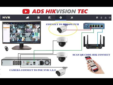 Hikvision NVR with POE setup for beginners. GUI v4.40, HDD installation, hik-connect setup