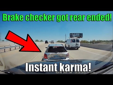 Semi Trucks and Cars Brake Checked - ROAD RAGE or INSURANCE SCAM fail? | Instant Karma /Justice 2019
