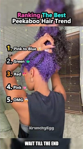 Ranking The BEST Peekaboo Hair Trend 🌈✨ #shorts