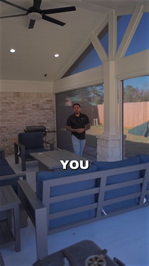 You want a patio we can enjoy throughout all the seasons? We can help you 🫡🦾 #outdoorlivingspace #houstoncontractor #houstonspreferredcontractors #patiodesign #patioseason