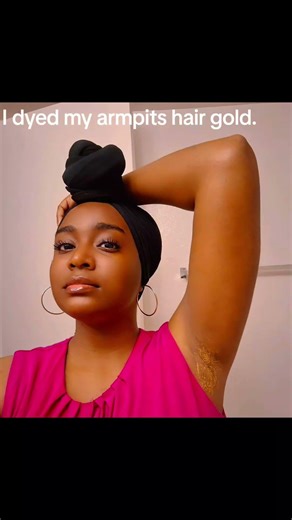 Armpit hair dyed