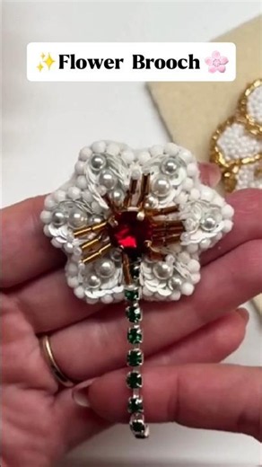 I made this Flower Brooch🌺✨#youtubeshorts #jewelry #diy #brooch #handmade