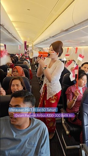 Celebrating the 80th Anniversary of the Republic of Indonesia on a Batik Air Airbus A330-300 Flig...