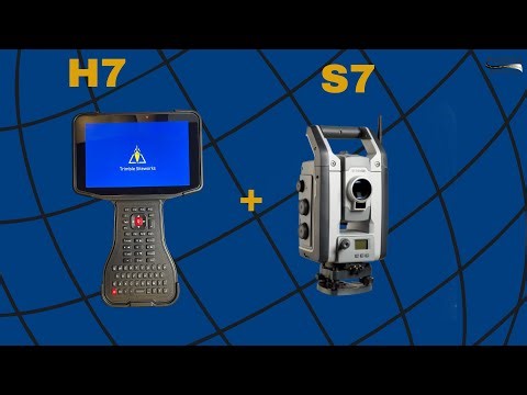 H7 controller connected with Trimble S7 total station