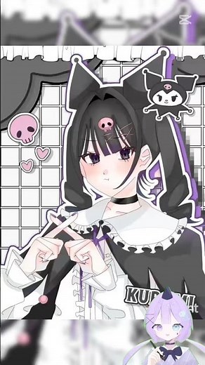 クロミちゃん擬人化してみた！！#イラスト #イラストメイキング #推しをお探しですか #illustration #サンリオ #クロミ #擬人化