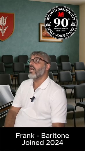 Meet Frank from our Baritone section who has been with the choir since 2024. Frank loves singing Crossing the Bar with the choir as everytime the choir comes together for that song it brings "chills" to his being. He encourages people to join the choir for the wonderful sense of togethernsss of people who share the same passion amplifying the euphoria of doing something that you love along side others with the same passion. Background music: Crossing the Bar performed by the Welwyn Garden City M