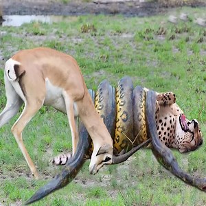 138K views · 1.1K reactions | Python too Aggressive! Impala Really Saved From Leopard By Hyenas- Leopard vs Python, Zebra, Hyena Wild Animals | Animaux Frases | Facebook
