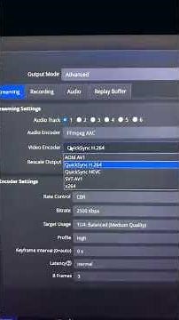Best Video Encoder to use in OBS #liveproduction #obssettings #livestreaming