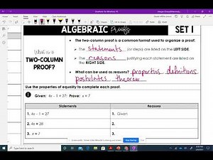 Geometry Homework: Algebraic Proofs