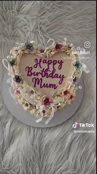 Delicious 6-Inch Heart Cake for Moms