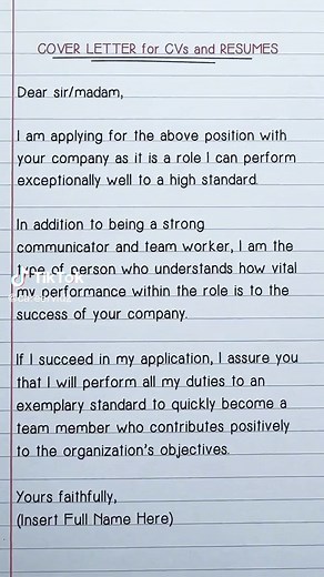 COVER LETTER FOR CVs AND RESUMES! #coverletter #interviewskills #jobtips #careervidz #richardmcmunn #application