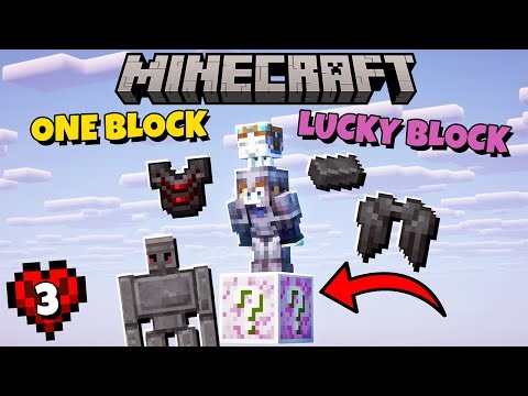 MINECRAFT ONE BLOCK LUCKY BLOCK EPISODE 3: The Strongest Netherite Armor Has Appeared!!