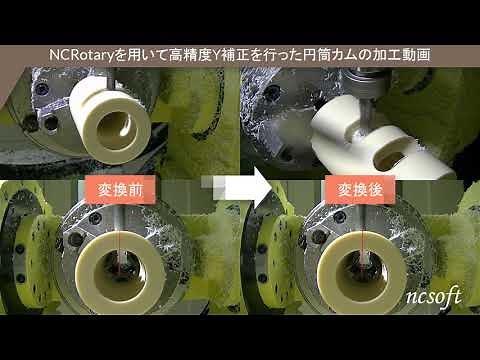 円筒カムの加工事例