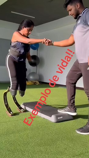 Balancing Exercises with Prosthetic Legs in Gym