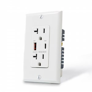 [Hot Item] 20A Duplex Receptacle Outlet with Type a C Pd20W USB Socket