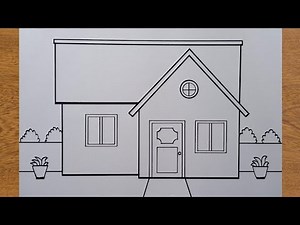 How to Draw a House | Very Easy - Drawing a House for Beginners