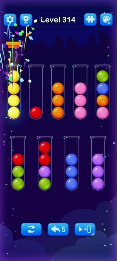 Ball Sort Puzzle level 314. #puzzle #puzzlegame #strategy #gamer #games #game #gamers