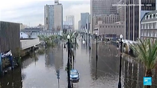 2.2K views · 38 reactions |   Hurricane #Katrina made landfall in #Louisiana on August 29, 2005, with winds nearing 200km/h leaving devastation and havoc in their wake. The system of dykes and canals around #NewOrleans failed, flooding more than 80% of the city. | FRANCE 24 English | Facebook