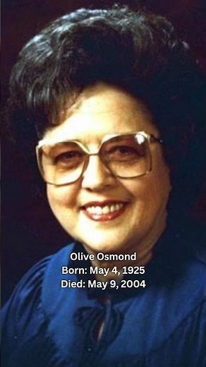 Olive Osmond Was The Mother Of Singer, Marie Osmond🕊️#olive #marieosmond #fy #shorts #love #mom