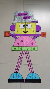 Fraction Robot #mathsproject #project #shortsvideo #short