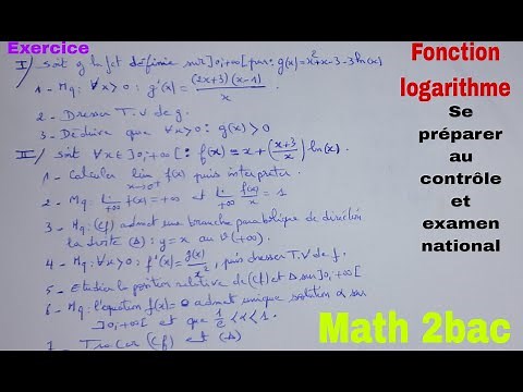 fonction logarithme.....devoir surveille n3...math 2bac