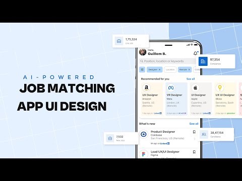 AI-Powered Job Matching App UI Design | Smart & Simple Job Seeker Experience